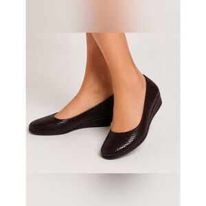 French Sole Brown Textured Flats